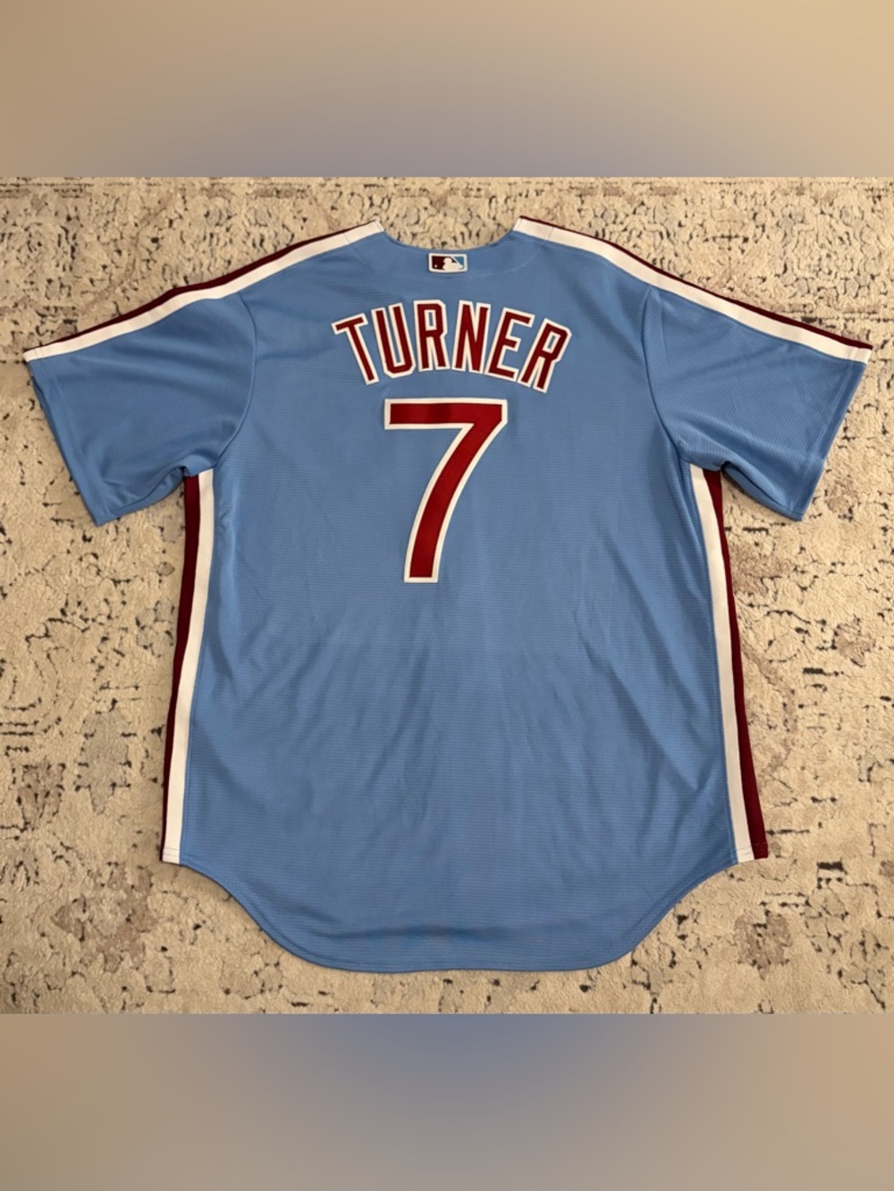 Nike Authentic Philadelphia Phillies Trea Turner #7 MLB Jersey Men’s Sz: Large